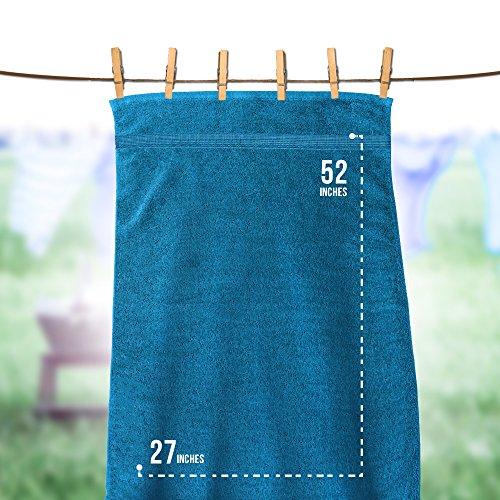 CrystalTowels 7-Pack Bath Towels - Extra-Absorbent - 100% Cotton - 27" x 52"