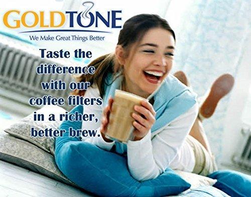 GOLDTONE Reusable 8-12 Cup Basket Coffee Filter fits Mr. Coffee Makers and Brewers, BPA Free