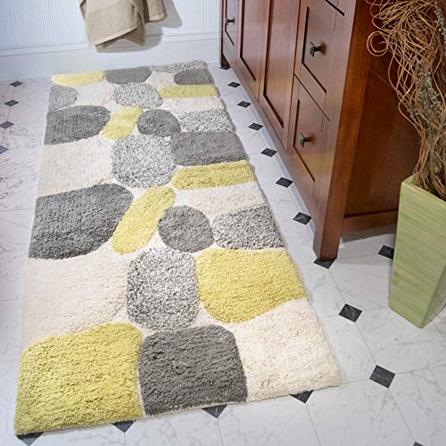 Chesapeake Merchandising Pebbles Cotton 24 in x 60 in Bath Runner, Spa