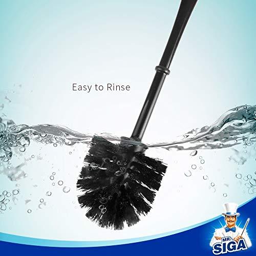 MR. SIGA Toilet Bowl Brush and Caddy, Dia 12cm x 38cm Height, Pack of 2 Set