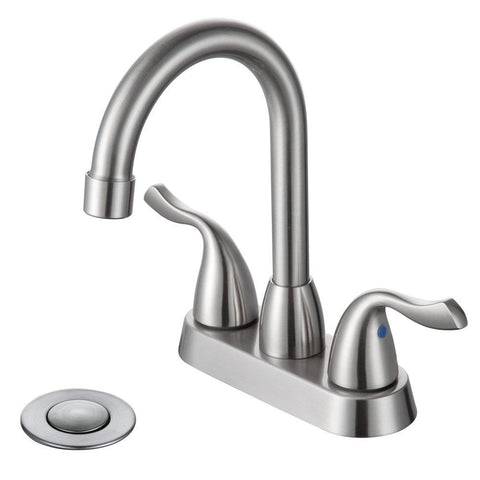 DESFAU Bathroom Faucet, 360 Degree Swivel High-arc Spout 4 Inch JD99151404BN#KL