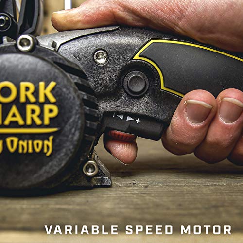 Work Sharp Knife & Tool Sharpener Ken Onion Edition - Sharpening Angles From 15° To 30°, Flexible Abrasive Belts, Variable Speed Motor, Multi-Positioning Sharpening