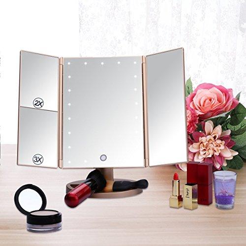 EMOCCI LED Makeup Mirror 21 Led Lighted Vanity Mirrors