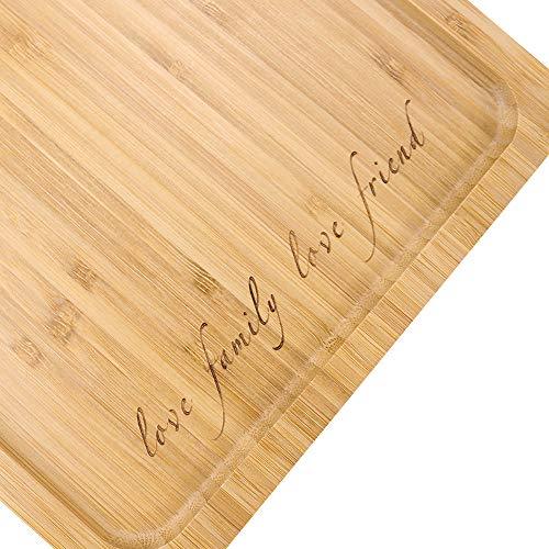 Bamboo Tray Bathroom Rectangle Serving Tray With Handles, 12 x 8.5" Serve Food Coffee or Tea at Home, Hotel & Restaurant By HTB