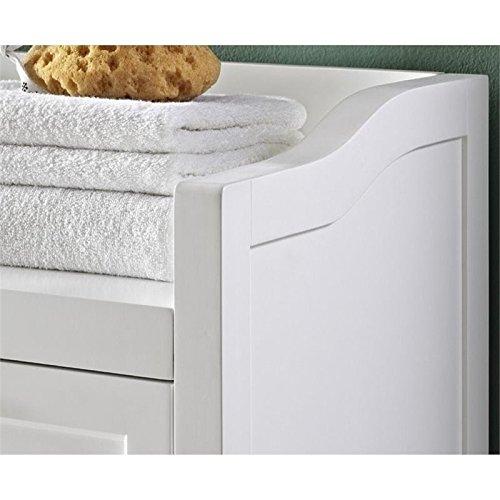 Atlin Designs Storage Hamper Bench in White