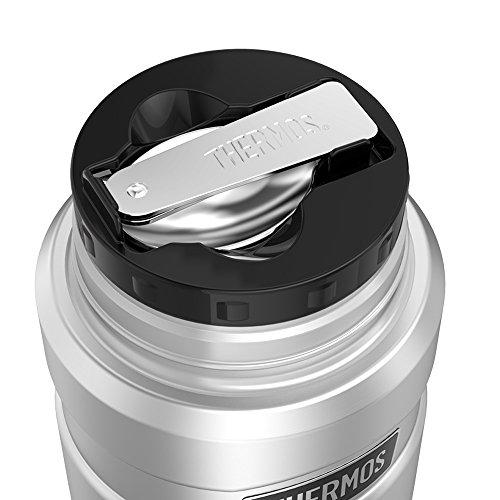 Thermos Stainless King 16 Ounce Food Jar with Folding Spoon, Stainless Steel