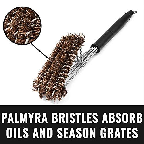 Grillaholics Grill Brush Bristle Free - Safe Grill Cleaning with No Wire Bristles - Professional Heavy Duty Stainless Steel Coils and Scraper - Lifetime Manufacturers Warranty