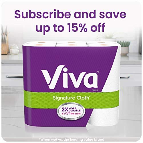 Viva Signature Cloth Choose-A-Sheet Paper Towels, Soft & Strong Kitchen Paper Towels, White, 6 Value Rolls (58 Sheets per roll)