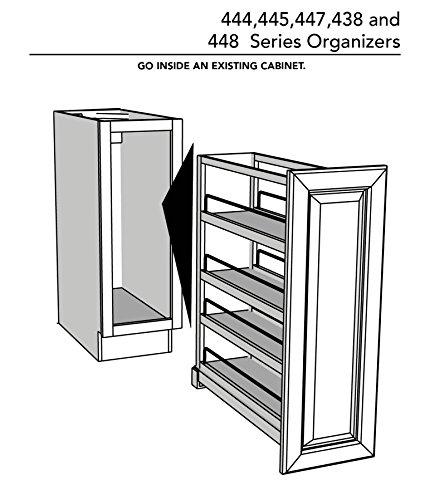 Rev-A-Shelf - 448-WC-5C - 5 in. Pull-Out Wood Wall Cabinet Organizer