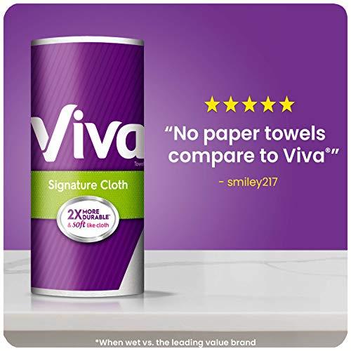 Viva Signature Cloth Choose-A-Sheet Paper Towels, Soft & Strong Kitchen Paper Towels, White, 6 Value Rolls (58 Sheets per roll)