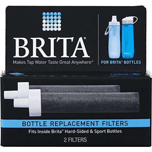 Brita Water Bottle Filter Replacements - BPA Free - 5 Count, Black