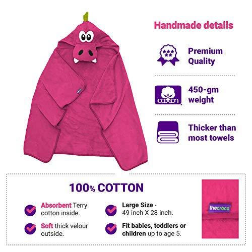 TheCroco Premium Hooded Towel: Ultra Soft, 100% Cotton, Super Absorbent & Thick Exceptionally Large