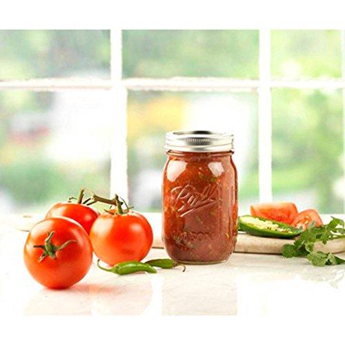 Ball Glass Mason Jar with Lid and Band, Regular Mouth, 12 Jars