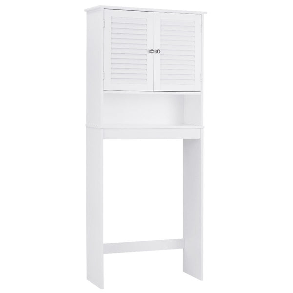 Bathroom Space Saver Over The Toilet Storage Shelved Cabinet Organizer White