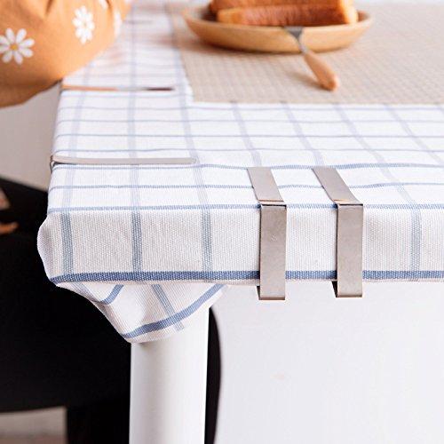 Alamic Tablecloth Clips Picnic Table Clips Stainless Steel Picnic Table Cloth Holders Table Cover Clips Clamps - 12 Pack