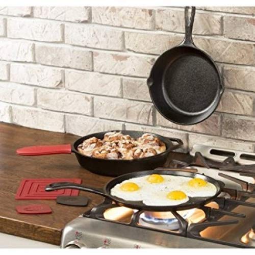 Lodge 10.5 Inch Cast Iron Griddle. Pre-seasoned Round Cast Iron Pan Perfect for Pancakes, Pizzas, and Quesadillas.