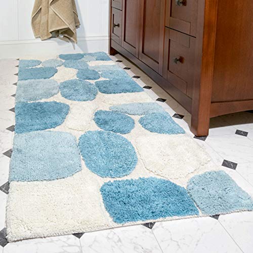 Chesapeake Merchandising Pebbles Cotton 24 in x 60 in Bath Runner, Spa