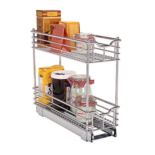 Household Essentials Glidez Narrow Sliding Organizer, 7", Chrome