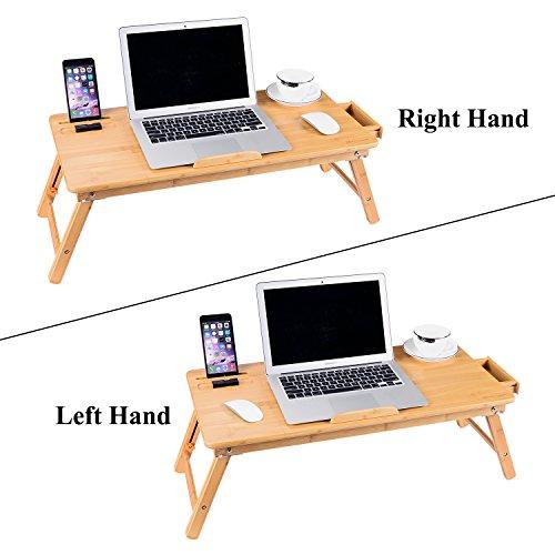 Laptop Desk, NNEWVANTE Bamboo Laptop Table Adjustable Lap Tray Bed Serving Tray BWZ-ZS71L