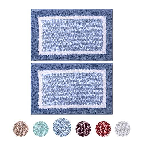 Bathroom Rug Mat,Blue Bath Rug Mat, Ultra Soft and Water Absorbent Bath Rug,Machine Wash/Dry, Plush Bath Mat for Bathroom, Living Room and Laundry Room.