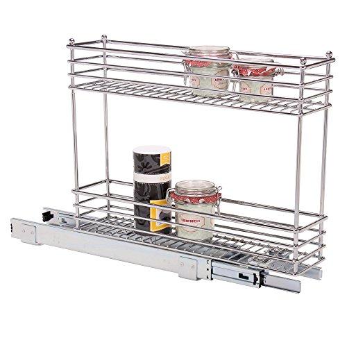 Household Essentials Glidez Narrow Sliding Organizer, 7", Chrome