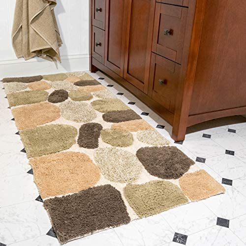 Chesapeake Merchandising Pebbles Cotton 24 in x 60 in Bath Runner, Spa