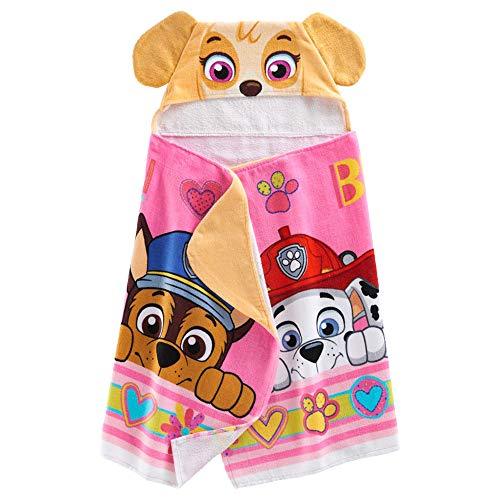 Franco Kids Bath and Beach Soft Cotton Terry Hooded Towel Wrap, 24” x 50”, Paw Patrol Blue