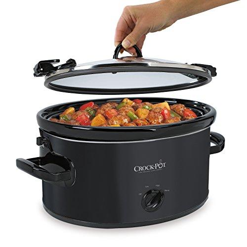 Crock-Pot Cook & Carry 6-Quart Oval Portable Manual Slow Cooker | Stainless Steel (SCCPVL600S)