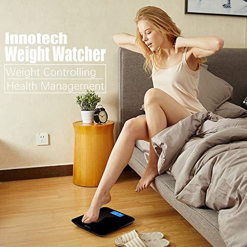 Innotech® Digital Bathroom Scale with Easy-to-Read Backlit LCD (White)