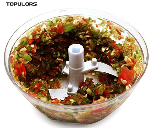 Topulors Manual Food Chopper Hand-Powered Food