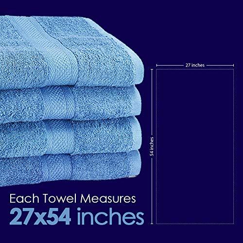 CrystalTowels 7-Pack Bath Towels - Extra-Absorbent - 100% Cotton - 27" x 52"