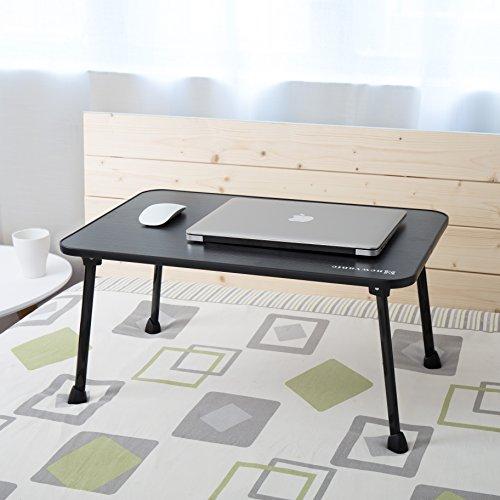 Large Bed Tray NNEWVANTE Multifunction Laptop Desk Lap Desk Foldable Portable Standing Breakfast Reading Tray Holder for Couch Floor for Adults/Students/Kids (Gentleman Black)