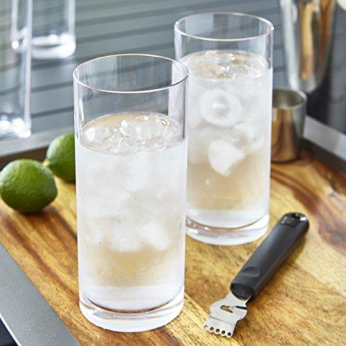 Classic 8-piece Premium Quality Plastic Tumblers | 4 each: 12-ounce and 16-ounce Clear