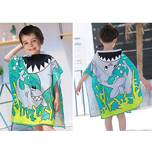 AYUQI Kids Poncho Towel for Bath Beach Swimming Hooded Towel, Kids Soft Cartoon Bathrobe Fast Drying Towel for Girls