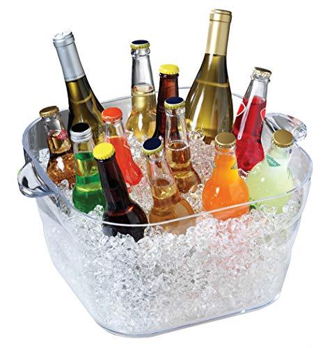 Prodyne AB-18 Big Square Party Beverage Tub, Clear