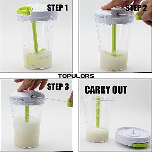 Topulors Manual Food Chopper Hand-Powered Food