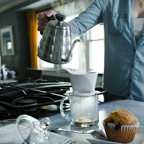 Pour Over Kettle Coffee Maker: Stainless Steel Gooseneck Drip Kettles for Ground Beans Hand Drip Coffees & Loose Leaf Tea - Barista Quality 1.2 liter by The Triumphant Chef