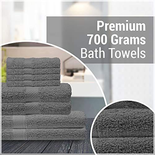 CrystalTowels 7-Pack Bath Towels - Extra-Absorbent - 100% Cotton - 27" x 52"