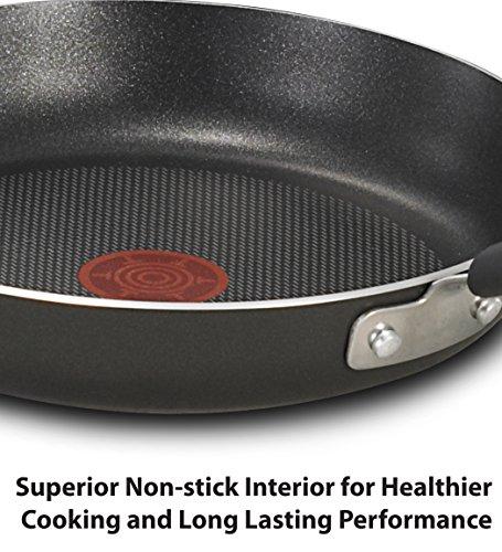 T-fal C530SC Signature Nonstick Dishwasher Safe Cookware Set, Nonstick Pots and Pans Set, Thermo-Spot Heat Indicator, 12 Piece, Black