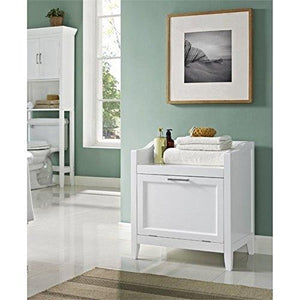 Atlin Designs Storage Hamper Bench in White