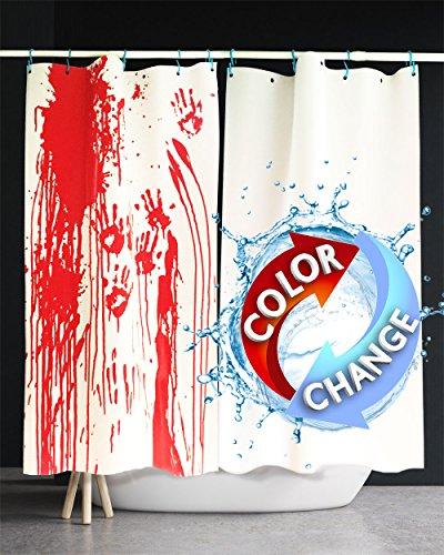 Bloody Bath Mat – Color Changing Sheet Turns Red When Wet – Make Your Own Bleeding Footprints That Disappear White – Sheet, for Shower/Bathroom – Regular Size 16x39in (420x1000mm)