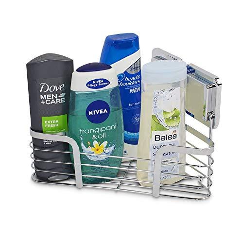 VIAV Bathroom Shelf Organizer Storage Adhesive Shower Caddy Basket Stainless Steel No Drilling No Rusting (Style A)