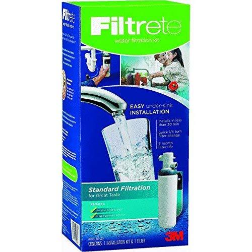 Filtrete Advanced Under Sink Quick Change Water Filtration Filter, 6 Month Filter, Reduces Microbial Cysts, 0.5 Microns Sediment and Chlorine Taste & Odor, (3US-PF01)