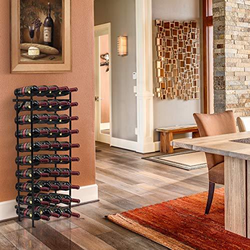 Sorbus Display Rack Large Capacity Wobble-Free Shelves Storage Stand for Bar, Basement, Wine Cellar, Kitchen, Dining Room, etc (Black), Height 40" - 100 Bottle