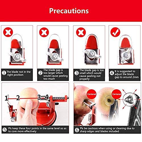 Apple Peeler, Stainless Steel Apple Corer Slicer Peeler