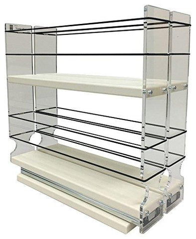 Vertical Spice - 22x2x11 DC - Spice Rack - Narrow Space w/2 Drawers each with 2 Shelves - 20 Spice Capacity - Easy to Install