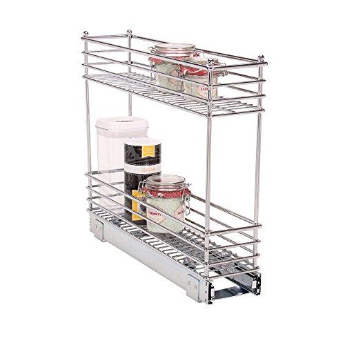 Household Essentials Glidez Narrow Sliding Organizer, 7", Chrome