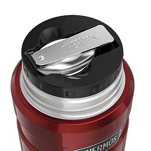 Thermos Stainless King 16 Ounce Food Jar with Folding Spoon, Stainless Steel