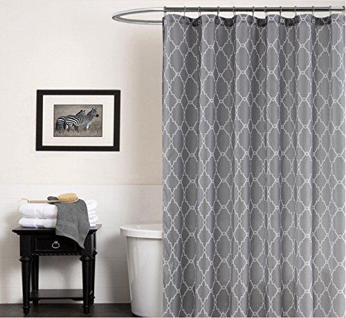 Pauwer Microfiber Bathroom Rugs Geometric, Non Slip Bath Rugs Floor Mat Machine Washable (18"x26", Grey)