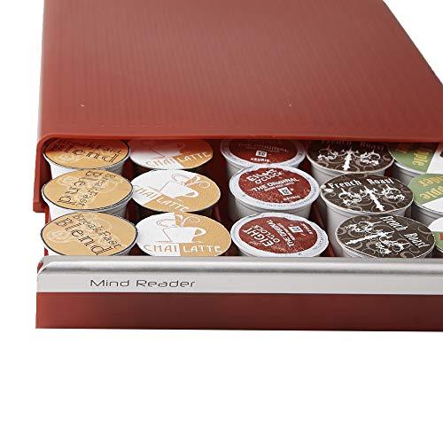 Mind Reader Coffee Pod Storage Drawer for K-Cups, Verismo, Dolce Gusto, Holds 30 K-Cups, 35 CBTL, Verismo, Dolce Gusto, Black